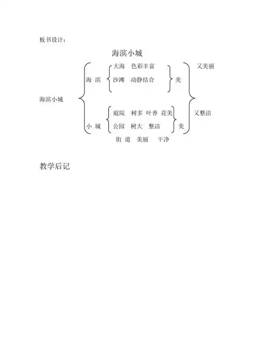 新语文《第19课:海滨小城》教学设计教案
