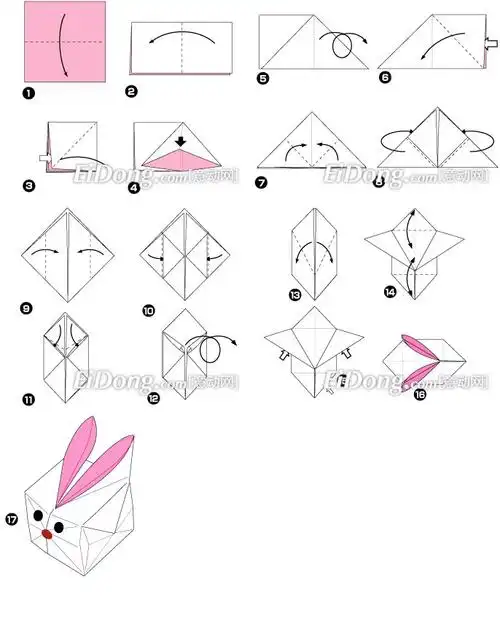 这个兔子怎么折