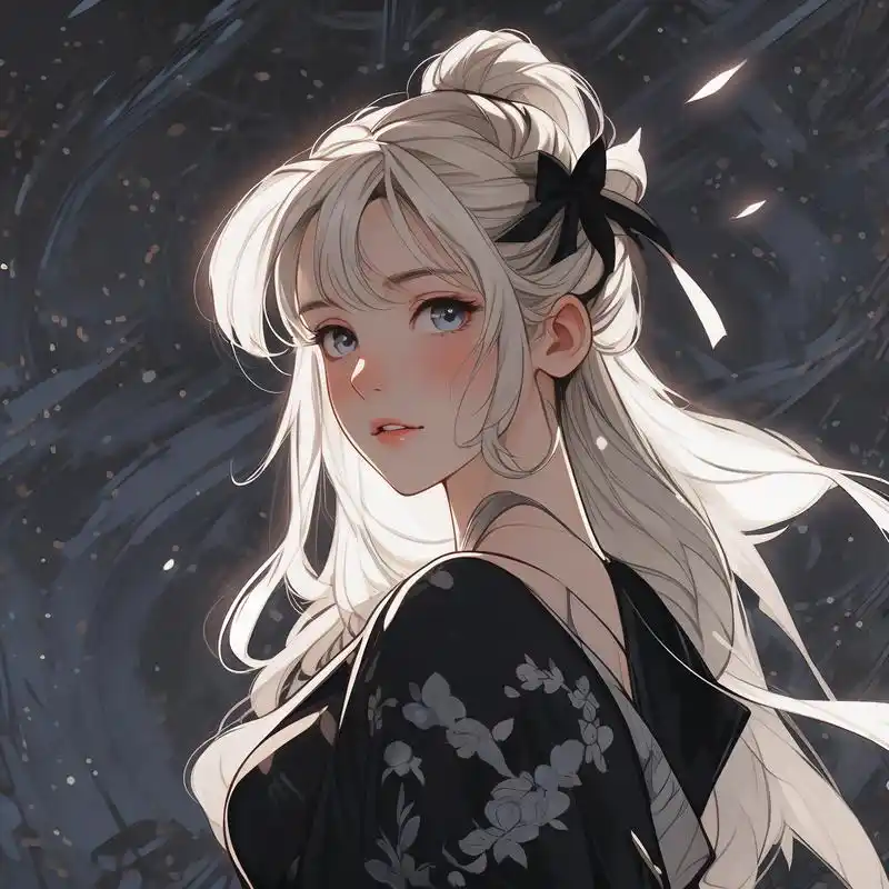 漫画风长发头像 每个女神都有她的独特魅力,而漫画风的长发女神更是让