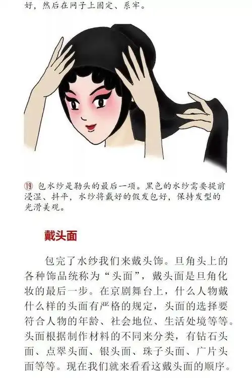 这里说的只是头面的一般戴法也可以根据习惯的不同灵活掌握来源/京剧
