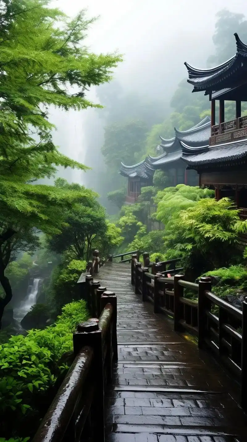 青城山景区面积广阔,主要分为前山景区和后山景区两部分.