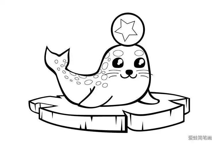 怎么画一只可爱的海豹简笔画