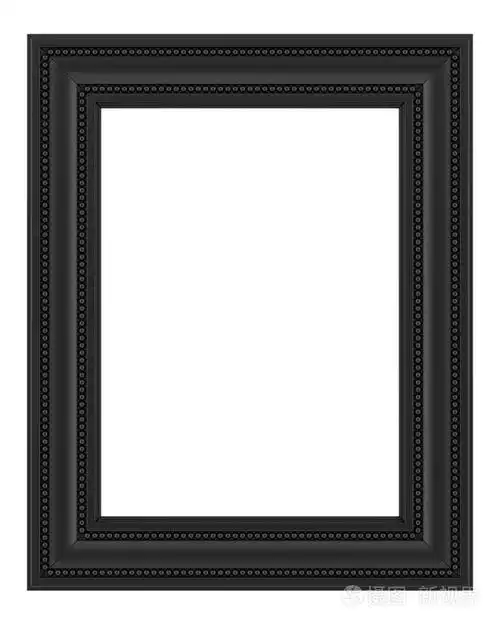 孤立在白色背景上的黑框
