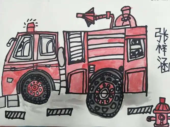 6.15丹尼斯校区 周六14:00奇思妙想班 :写生《消防车》