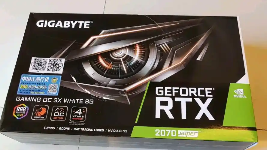 技嘉rtx2070super白色ocnvidia显卡开箱