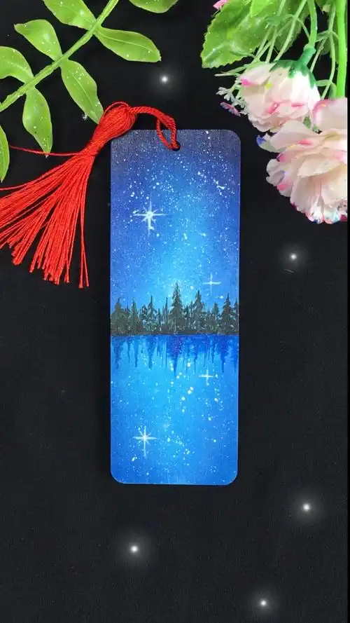 画画原来如此简单#星空书签,喜欢留下小心心.