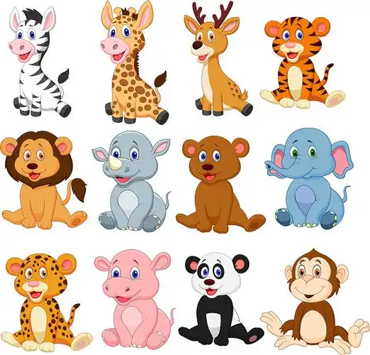 野生动物卡通集合集图片
