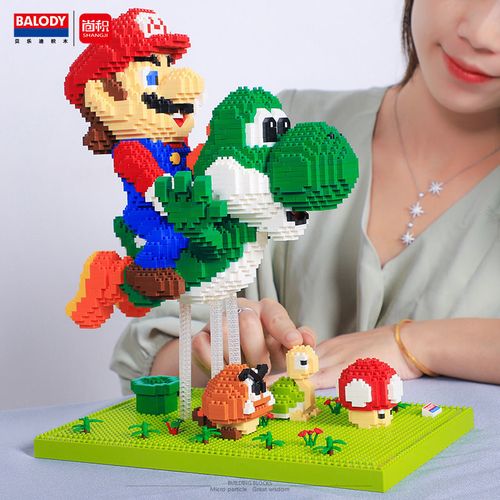 兼容乐高卡通积木大人高难度微小颗粒益智拼装马里奥 男女孩玩具