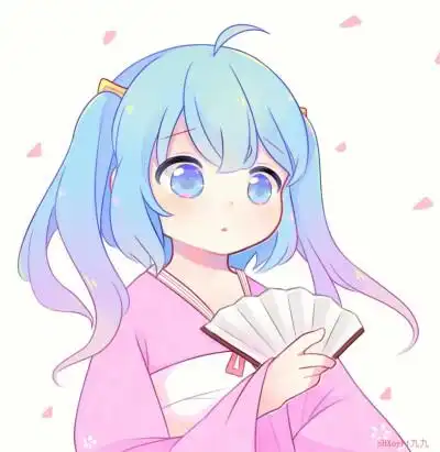 琴女/英雄联盟/lol/动漫/漫画/琴瑟仙女/双马尾/蓝头发/和服/小清新