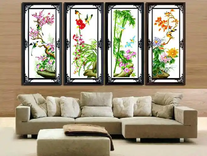 绣宫坊梅兰竹菊十字绣gh-8334