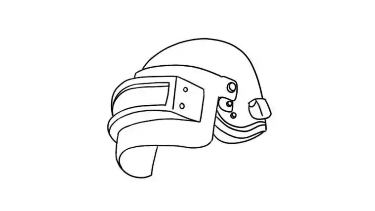 怎么画吃鸡三级头盔画法优质三级头简笔画三级头简笔画画法步骤绝地求