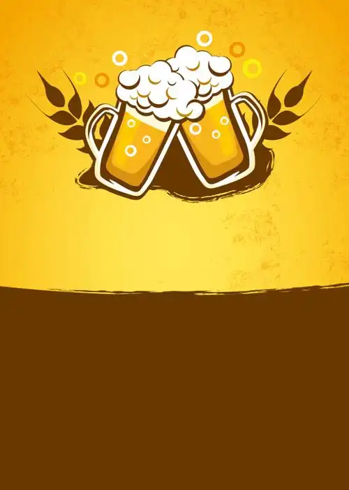 简约啤酒节海报背景素材