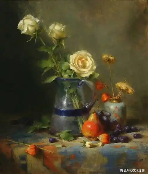 欧洲古典玫瑰花静物油画,美|艺术名画_存在物_海德格尔_本质