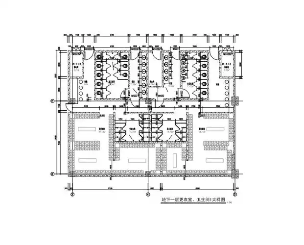 9更衣室,卫生间大样图