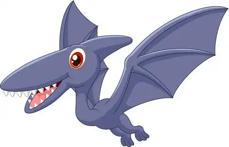 快乐的翼龙卡通照片