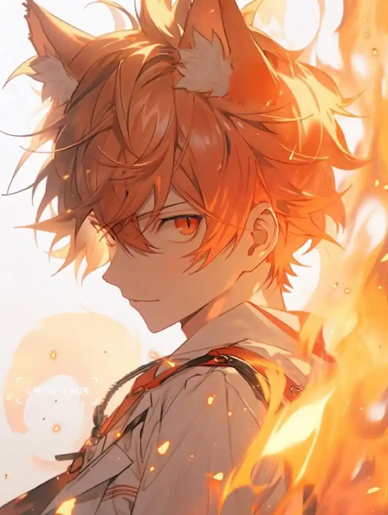 动漫男头# #异能者# #二次元# #优质头像# #动漫男生头像# #猫耳