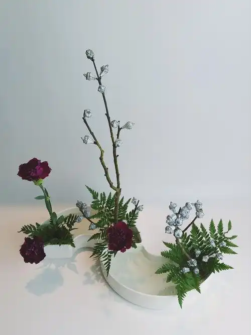 一期一会小原流花道排列式插花作品欣赏