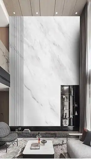 原创高档爵士白复式大理石背景墙版权可商用