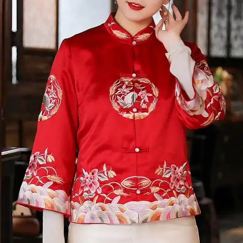 伊美尔外贸女装改良旗袍2021年新款高端女士唐装上衣中国风时尚中式