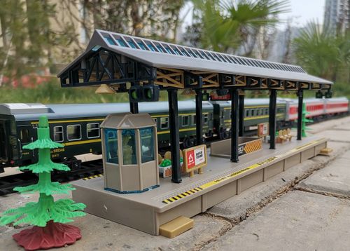 火车模型仿真沙盘场景配件ho比例中国式火车站电动