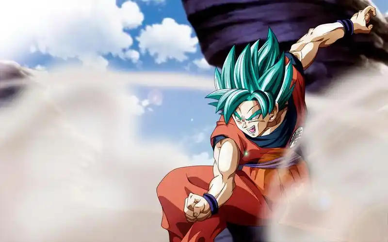 动漫人物孙悟空超级赛亚人之蓝形态高清壁纸图片赛亚人龙珠孙悟空日本