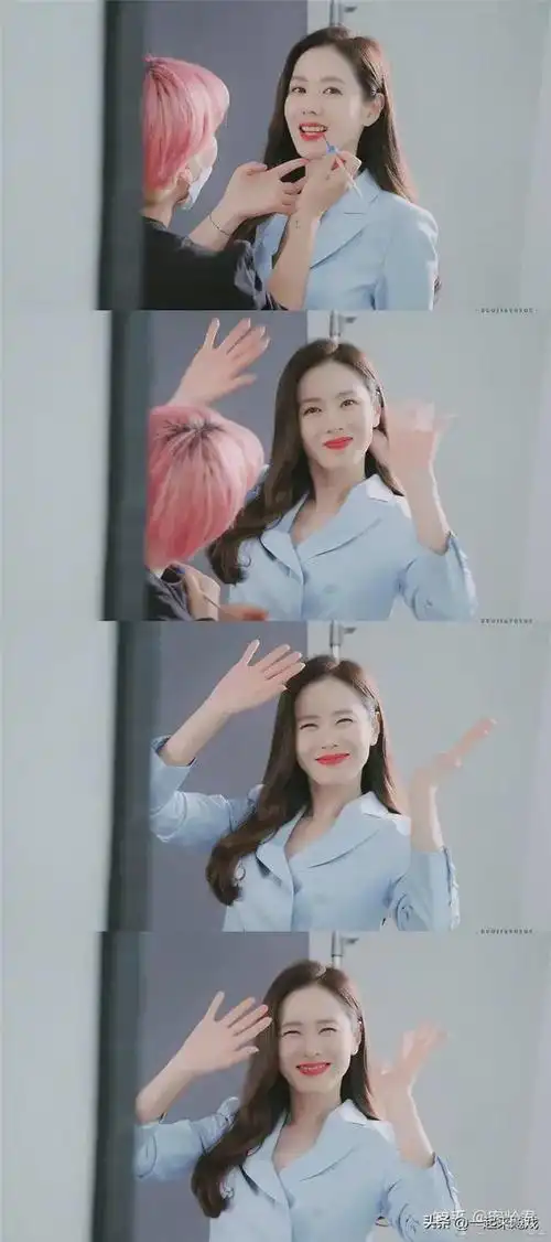 韩国女演员孙艺珍笑眼弯弯眼中有光