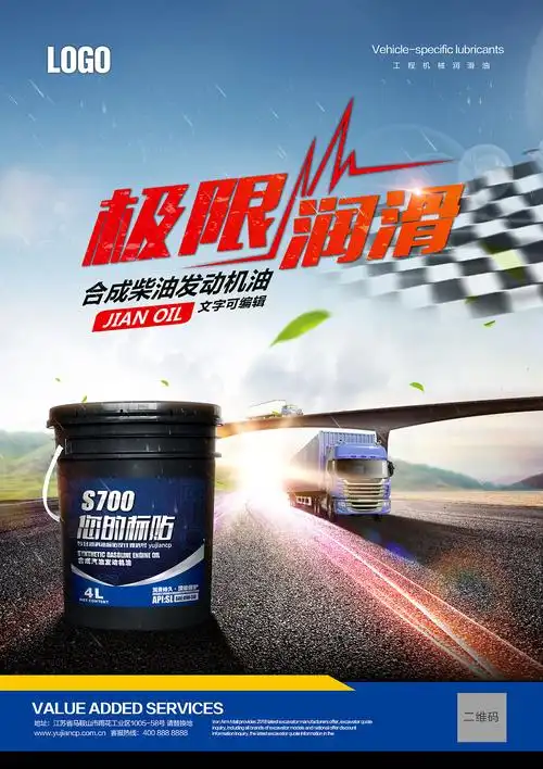 一套润滑油海报