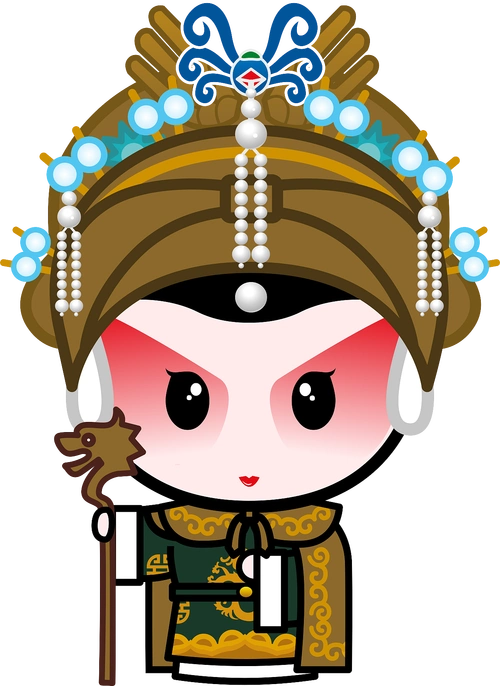 国粹京剧国粹宝贝q版京剧动漫卡通高清大图|动漫|单幅漫画|招财童子