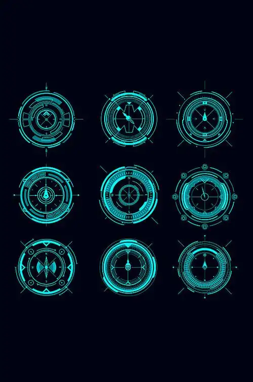 抽象高科技矢量图形元素