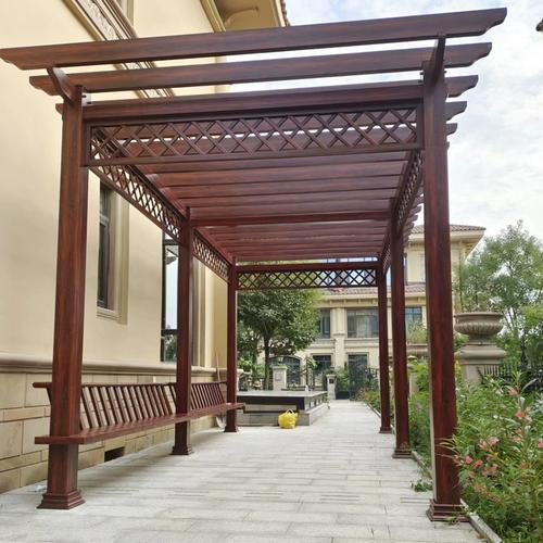 户外长廊葡萄架铝合金爬藤廊架庭院小区花园走廊凉亭文化长廊花架