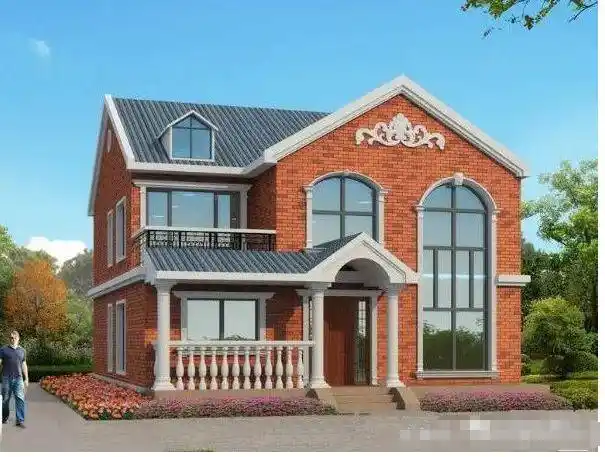 两款开间10米的小户型农村别墅,第一款占地102平米很小巧