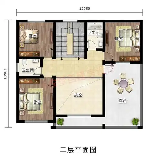 搜集了3款平顶设计的二层别墅,户型"超"时尚!挑一套回村建