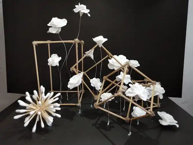 灯罩设计拼装材料18室内艺术设计专业学生立体构成作品展立体构成作品