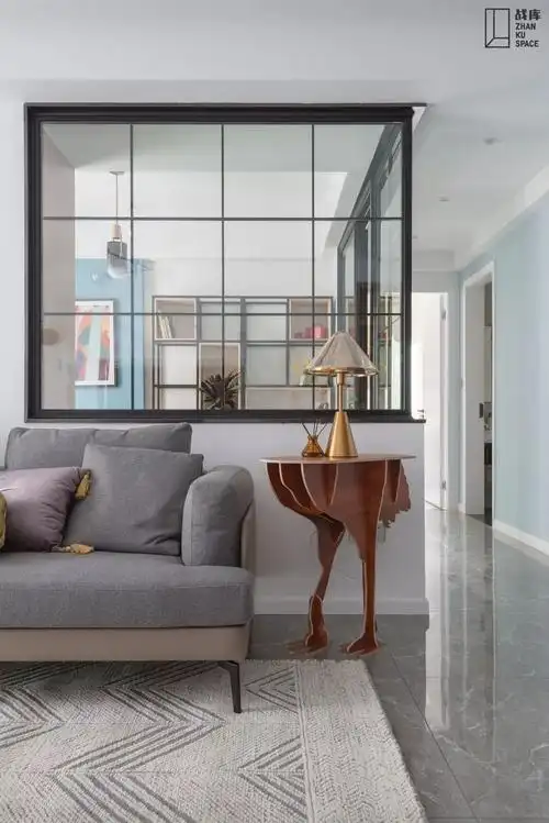 120平米现代风装修玻璃窗隔断设计