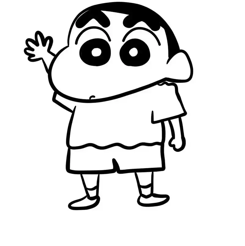 简笔画——《蜡笔小新》#创作灵感 蜡笔小新简笔画步骤图～一起 - 抖