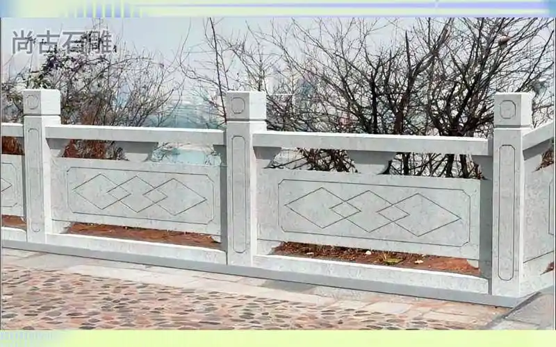 花岗岩石栏杆 河道栏杆 青石护栏 石材栏杆 桥梁护栏 款式多样 源头