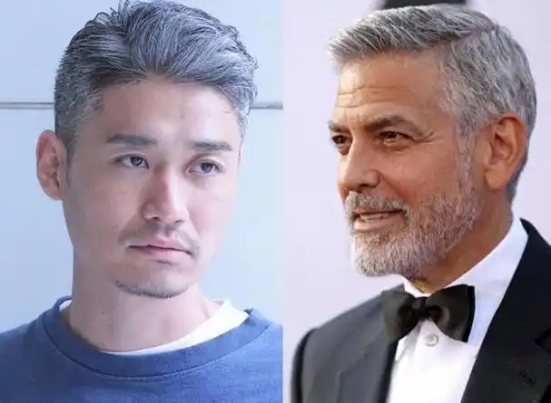 ① 露额二八分一,适合六七十岁男人的3款白发"发型"那么,头发花白的六