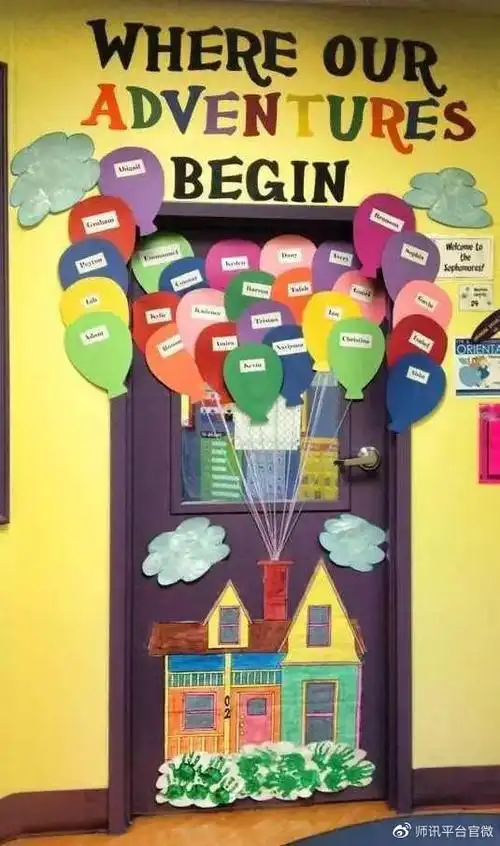 幼儿园环创,多姿多彩的教室门装饰