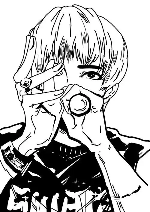 黑白线稿/橡皮章素材/华晨宇/文字动漫