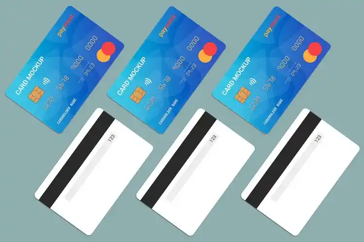 20个时尚信用银行卡卡片设计展示样机模板 debit card mockup