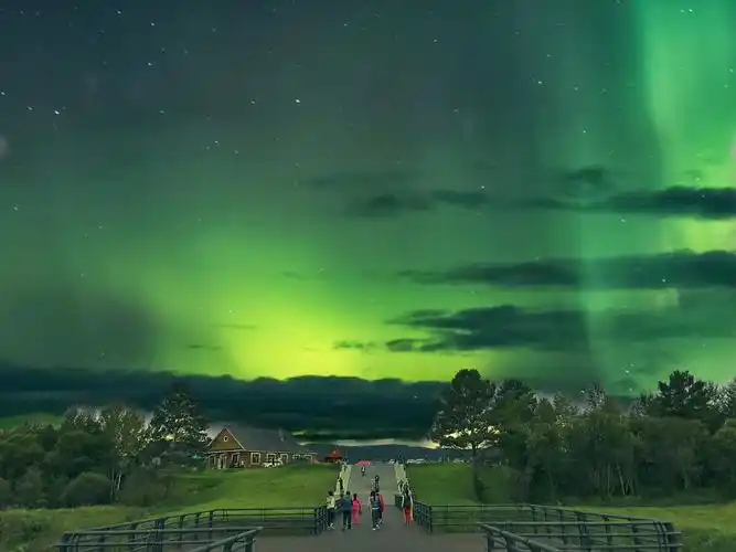 神州北极,拍摄于漠河北极村.极光系手机后期制作.