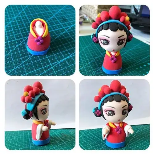 【小技能】快来diy一个京剧娃娃吧_粘土制