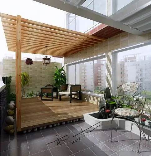 280㎡现代风格露台阳光房装修效果图