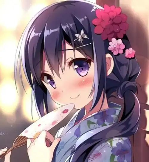 动漫头像:穿和服的二次元小仙女_网易订阅