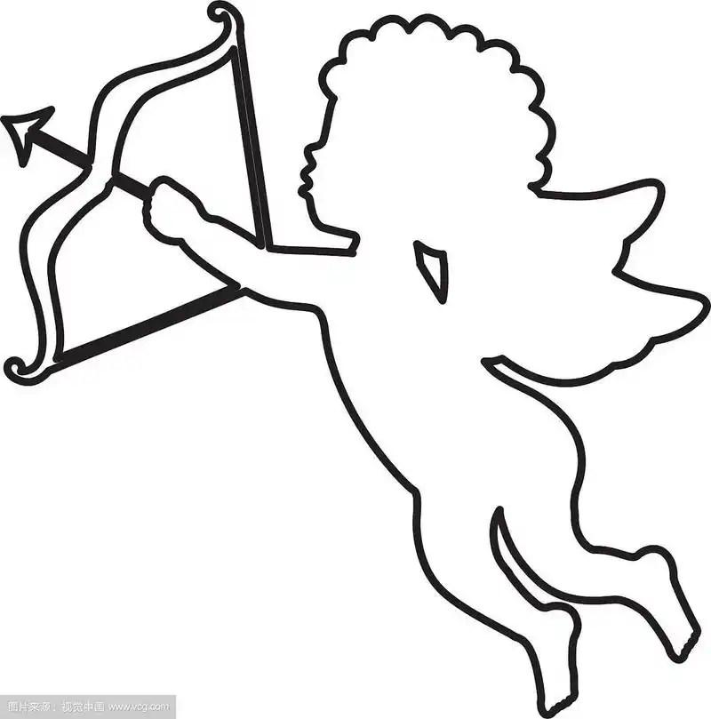 丘比特天使与拱门孤立的图标