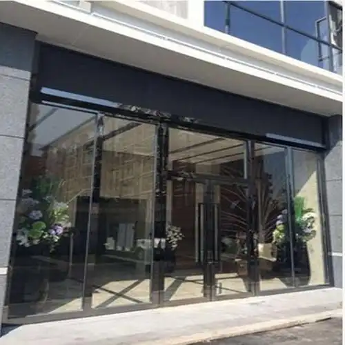 吉达旺定制酒吧黄钛金不锈钢地弹簧推拉门 别墅拉丝红古铜玻璃门