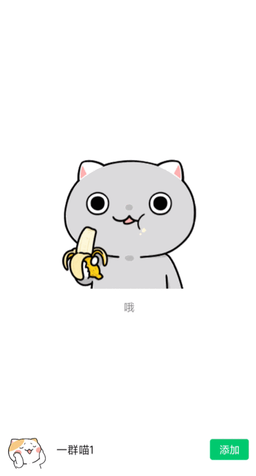 这个表情来自表情包《一群猫 1》,名字叫做「哦」,是我的朋友平时非常