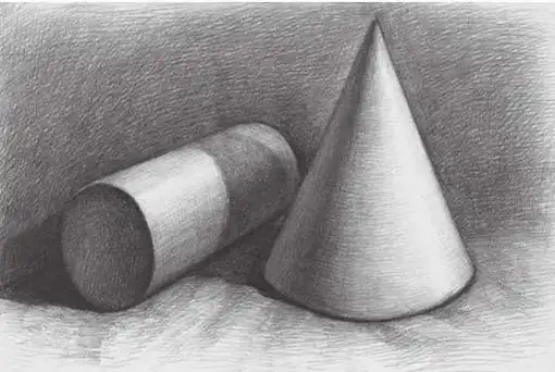 素描入门教程:几何体组合的画法