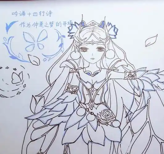 貂蝉简笔画王者荣耀貂蝉简笔画