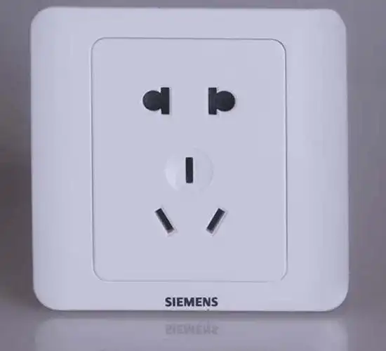 西门子插座开关面板插座西门子开关插座远景系列雅白五孔电源插座